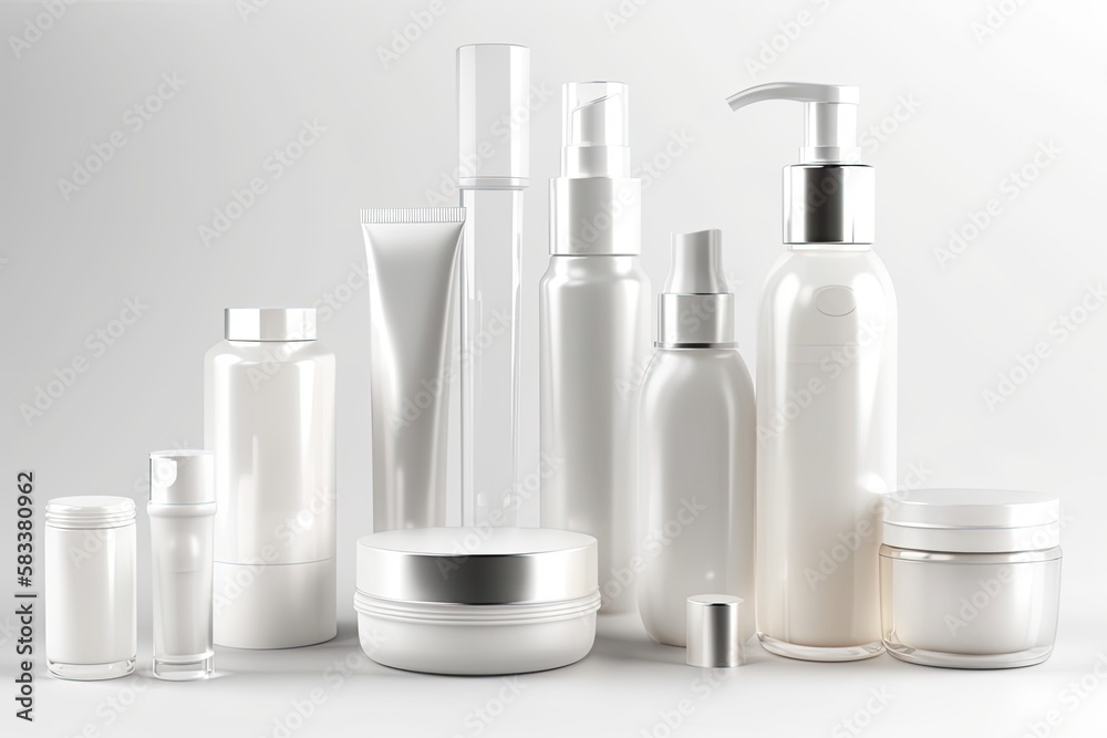 makeup container cleanliness in body care. Blank bottle in a packaging. Cosmetics packaged in plastic jars. packet of cosmetics. Drop of body lotion. Shampoo, lotion, and oil. design of a treatment mo makeup container cleanliness in body care. Blank bottle in a packaging. Cosmetics packaged in plastic jars. packet of cosmetics. Drop of body lotion. Shampoo, lotion, and oil. design of a treatment mo
