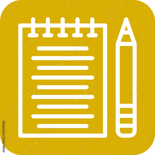 Vector Design Taking Notes Icon Style