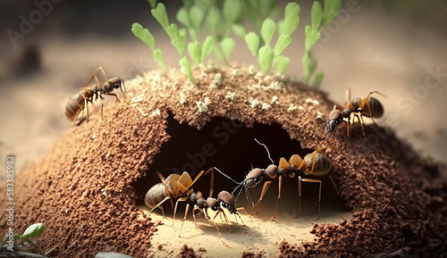 Ant farm. Generative AI.