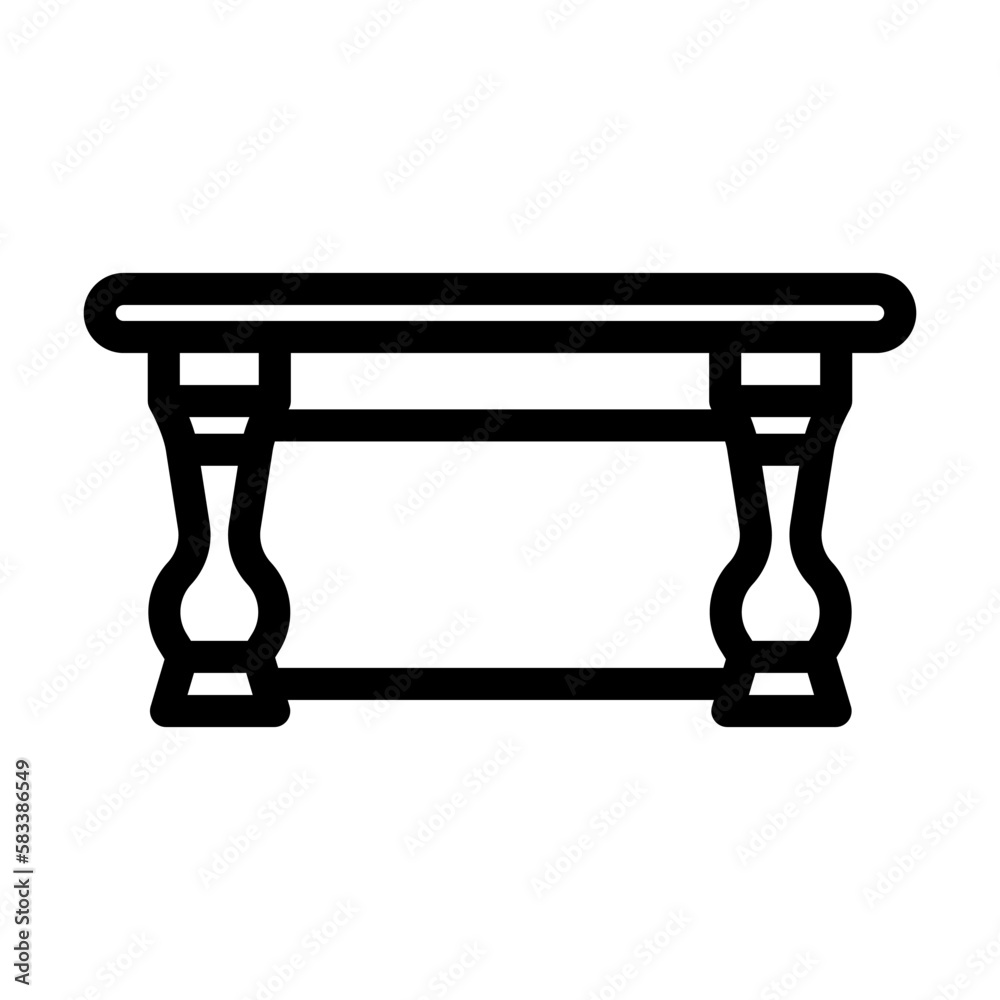 coffee table home interior line icon vector illustration coffee table home interior line icon vector illustration