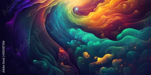 abstract colorful digital painting background.