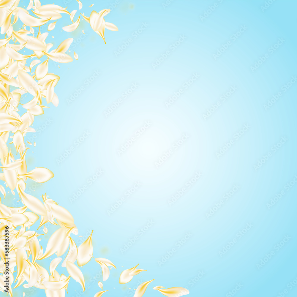 Delicate Lotus Summer Vector Blue Background. Delicate Lotus Summer Vector Blue Background.