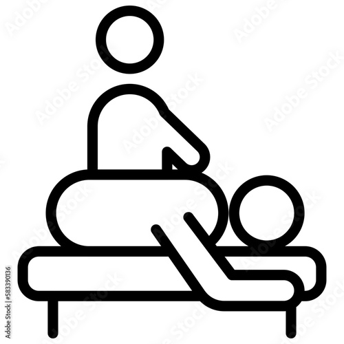 Massage icon schwarz