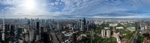 Skyline of jakarta. Jakarta is the capital city of indonesia and one of the most busy city in the world. © alfin