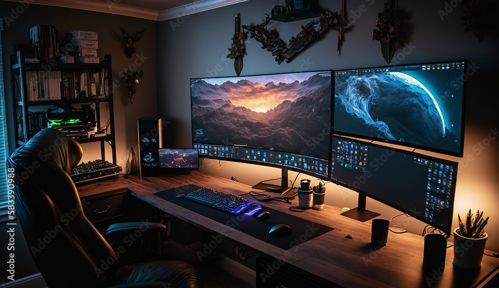 Fototapeta premium High-Tech Gaming-Room