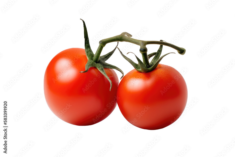 Tomatos isolated on transparent background. generative Ai Tomatos isolated on transparent background. generative Ai