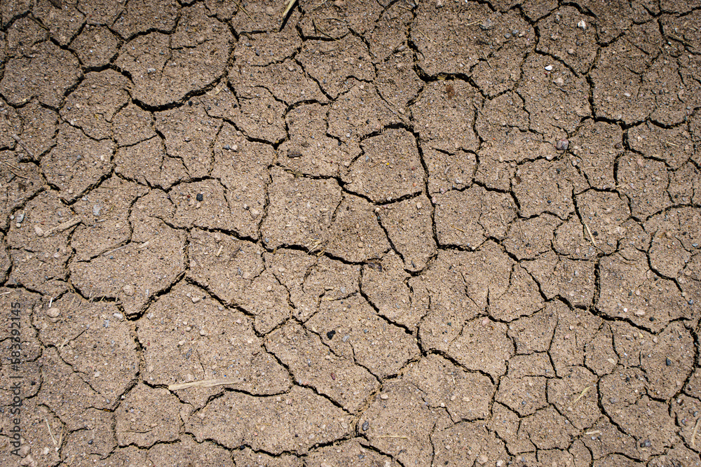 Dry soil background. Texture of dry land in drought and hot weather Dry soil background. Texture of dry land in drought and hot weather