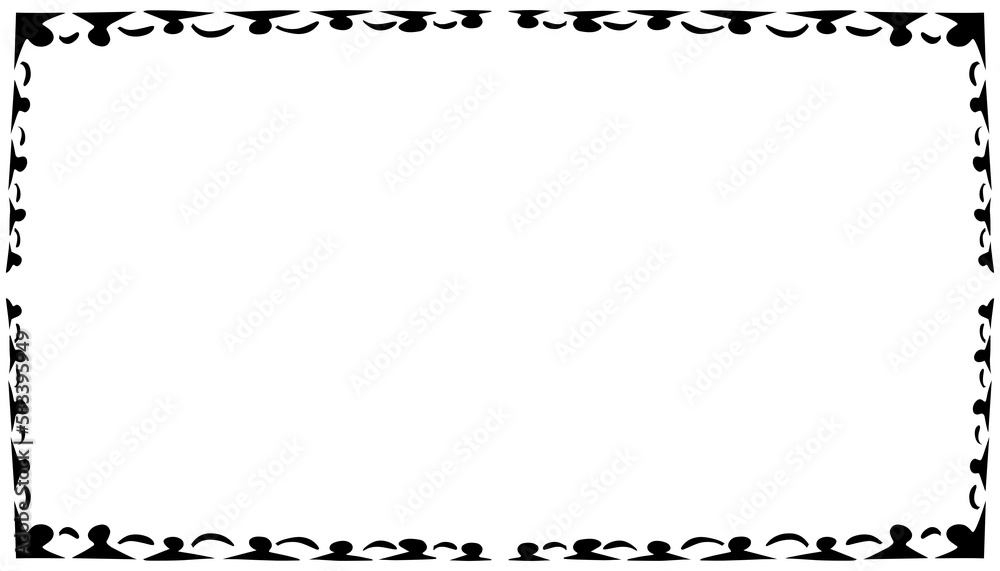 Illustration of a photo frame with a tribal design