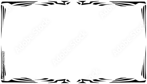 Illustration of a photo frame with a tribal design