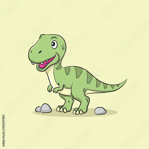 cute t-rex illustration