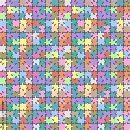 Jigsaw puzzle mockup,seamless pattern, Background repeating