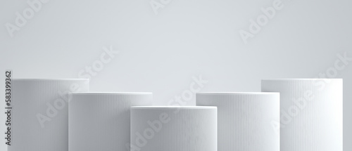 3d minimal background. podium and white background for product presentation. 3d rendering illustration.