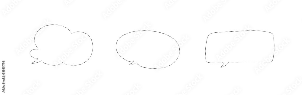 It is a speech bubble drawn with a dotted line It is a speech bubble drawn with a dotted line