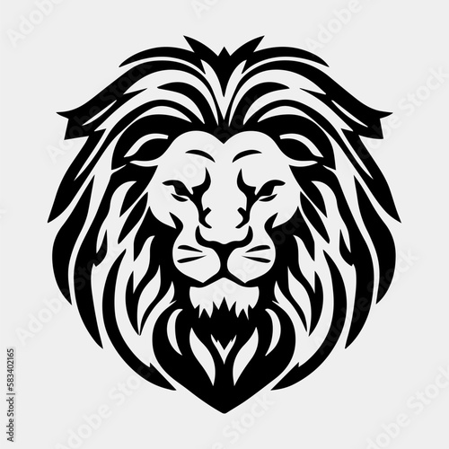 lion  head  tattoo  vector  illustration  animal  cartoon  face  wild  cat  mascot  symbol  art  black  silhouette  tribal  predator  power  wildlife  fur  design  animals  feline  tiger
