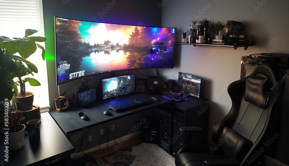 Naklejka premium High-Tech Gaming-Room
