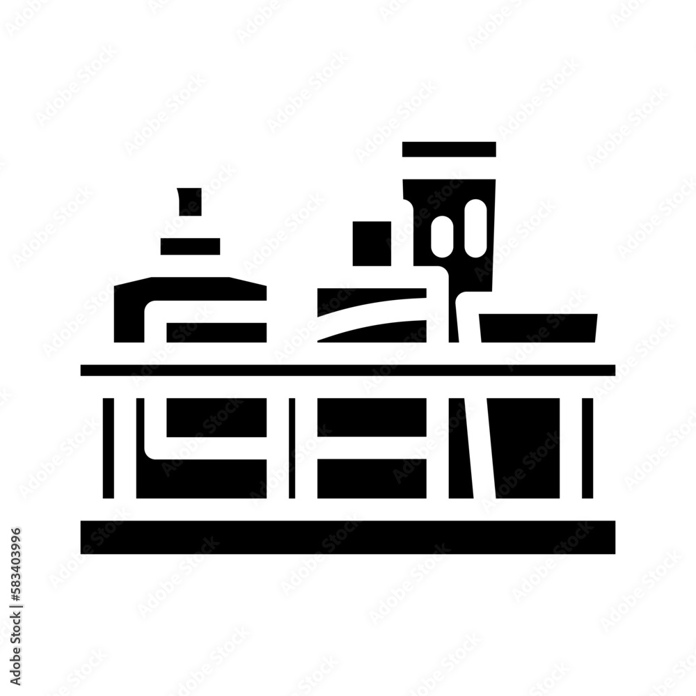 shelf bathroom interior glyph icon vector illustration shelf bathroom interior glyph icon vector illustration