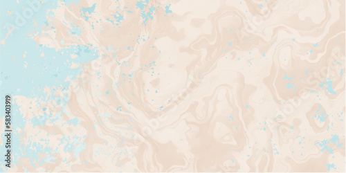 Delicate Beige Marble Background. Brush Pastel Blue Stains on a Beige Layout with Space to Text. Abstract Print ideal for Layout, Cover, Blank. Soft Marble Surface. Simple Abstract Background.	
