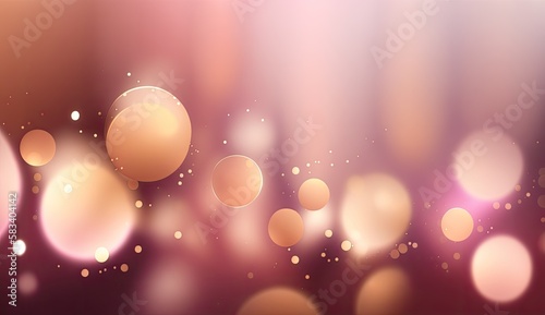Rose gold and pink colorful blurred bokeh background for graphic design, wallpapers and web banners. 