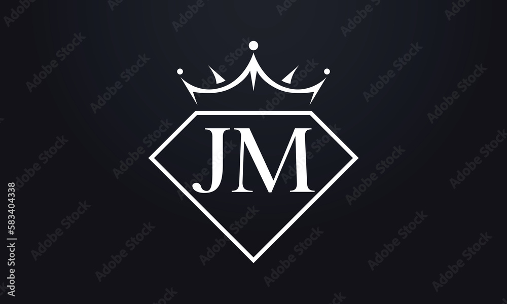 Diamond crown vector. Luxury queen logo for jewelry vector with letters Diamond crown vector. Luxury queen logo for jewelry vector with letters