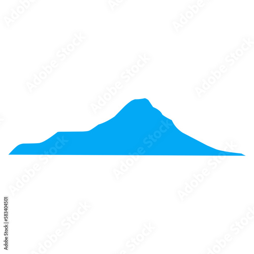 Blue mountain with silhouette. Vector illustration background for poster  banner  web  social media  card  cover  ui.