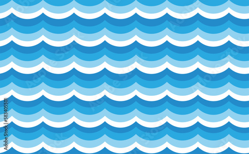 Vector Illustration of Blue Wave Pattern Background for Add Content.