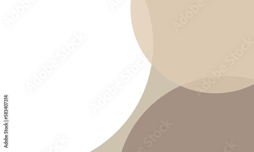 Brown color circles background with overlap layer. For wallpaper, cover, banner, poster, placard and presentation. Beige abstract background for business card and flyer template, vector illustration 