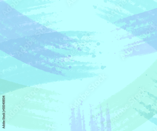 Turquoise bright abstract background with brush strokes.