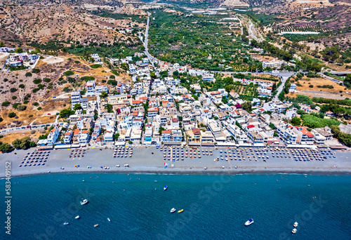 Aerial (drone) view of Myrtos (or 