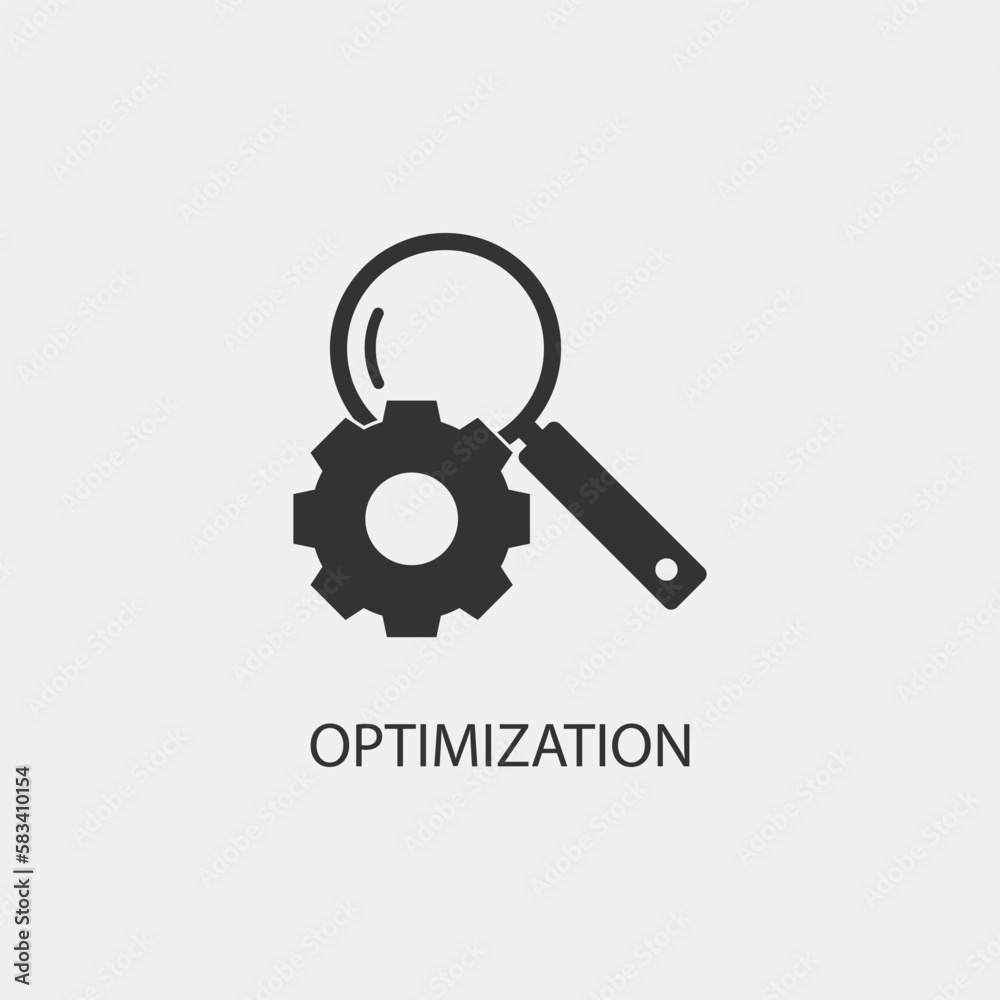 Optimization vector icon illustration sign Optimization vector icon illustration sign