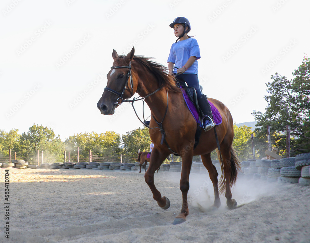 Girl with horse