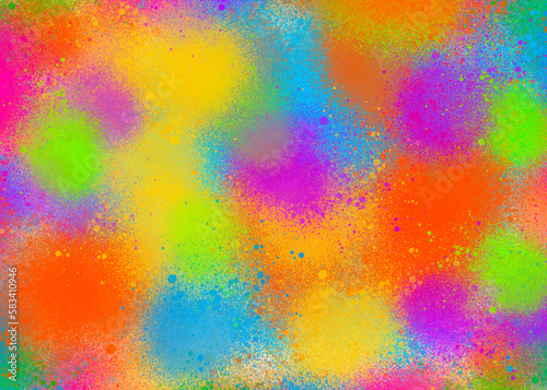 Colorful powders explosion banner