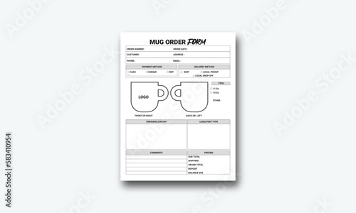 MUG ORDER FORM kdp interior