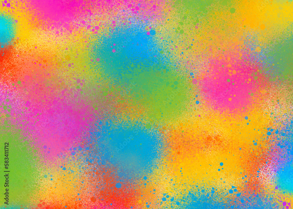Explosion of multicolor powder color banner