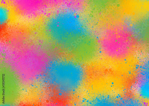 Explosion of multicolor powder color banner © GraphicZone
