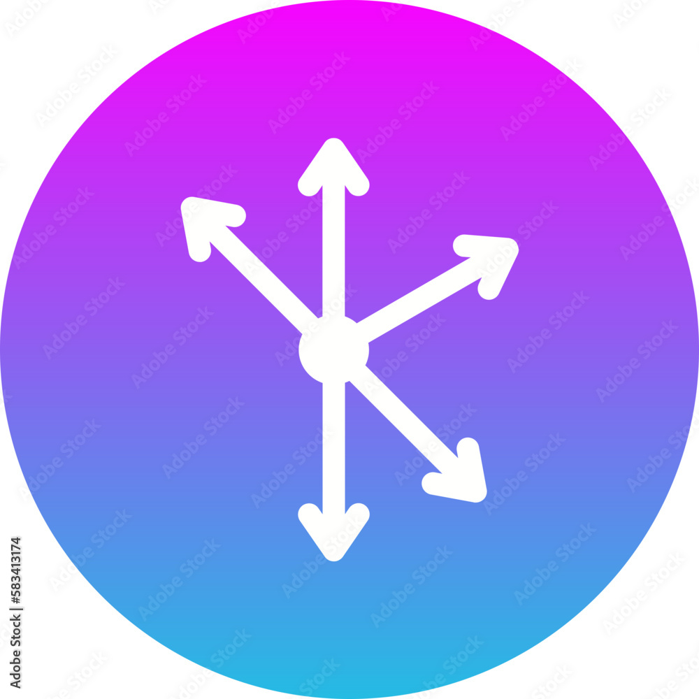 Axis Gradient Circle Glyph Inverted Icon Axis Gradient Circle Glyph Inverted Icon