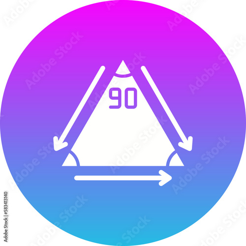 Vertex Gradient Circle Glyph Inverted Icon