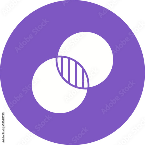 Intersect Multicolor Circle Glyph Inverted Icon