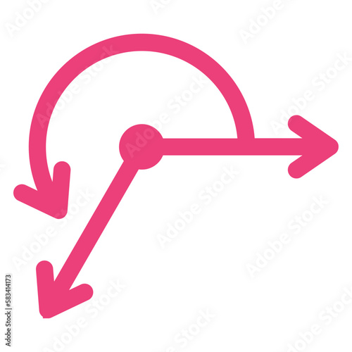 Reflex Angle Multicolor Glyph Icon