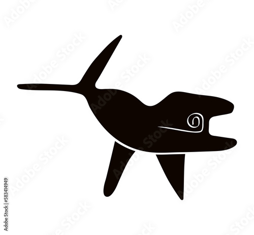 Geoglyph of the killer whale from Nazca