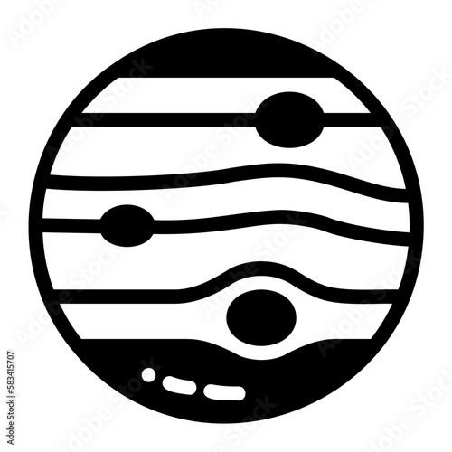 Icon Jupiter can be used for web app, infographic etc