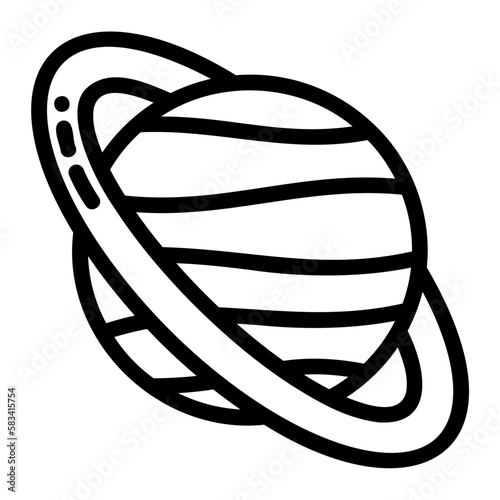 Icon Saturn can be used for web app, infographic etc