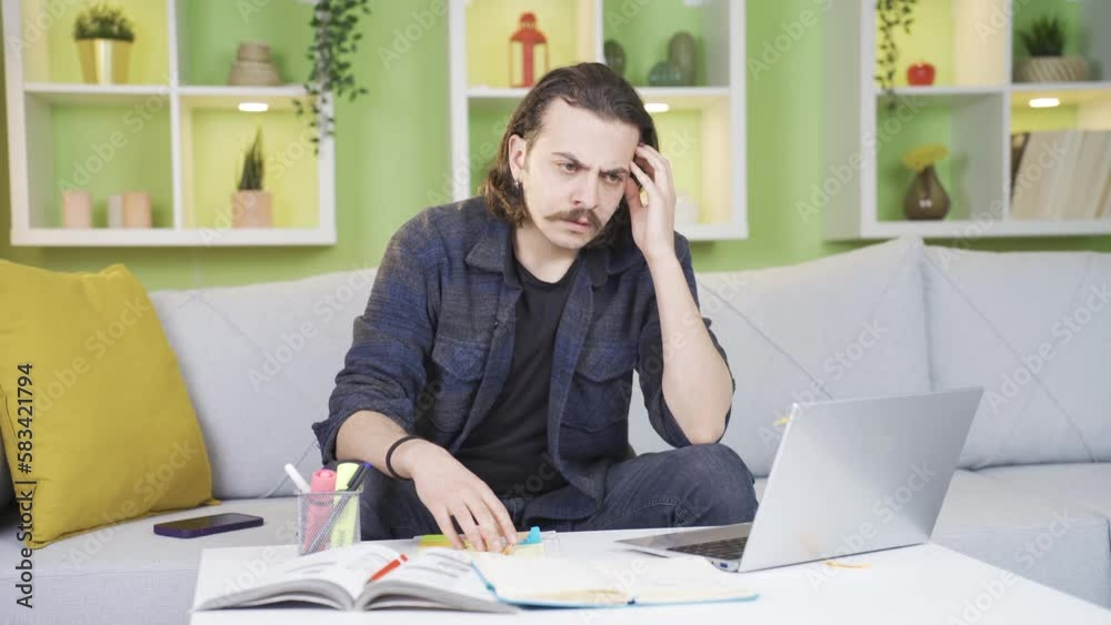 Negative man with pessimistic thought is unhappy.
Man working from home unhappy and sad in pessimistic thoughts.
Negative man with pessimistic thought is unhappy.
Man working from home unhappy and sad in pessimistic thoughts.