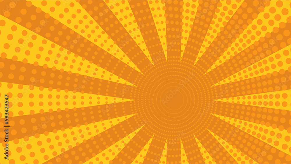 abstract background with sun. Comics dots abstract background with sun. Comics dots