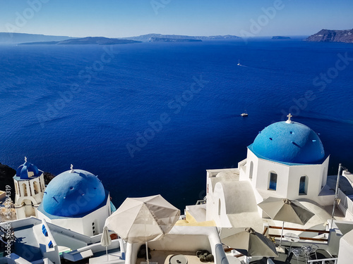 Santorini is a Greek island for summer holidays