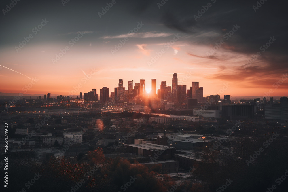 A_photo_of_a_city_skyline_at_sunset