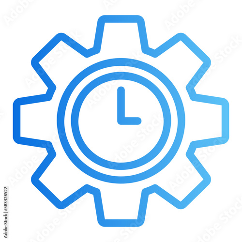 time management gradient icon