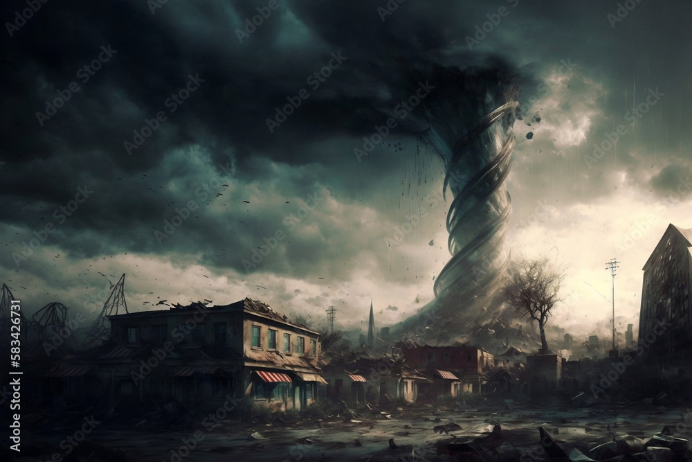 Fototapeta premium biggest tornado, generative ai