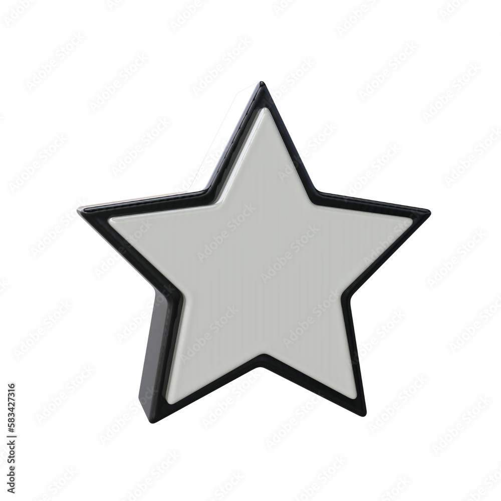 Realistic Star icon 3D render transparent background Realistic Star icon 3D render transparent background