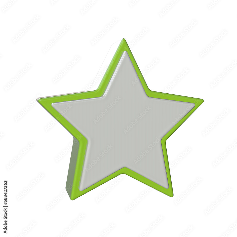 Realistic Star icon 3D render transparent background Realistic Star icon 3D render transparent background