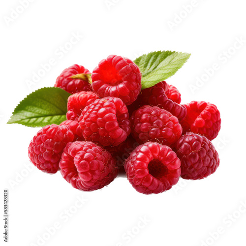 Obraz na płótnie Raspberries on white background
